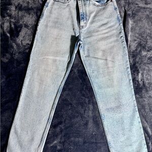 Abercrombie & Fitch Ultra High Rise Straight Jeans - Light Blue